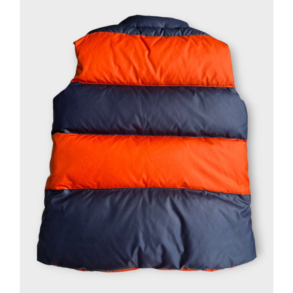 Ralph Lauren Reversible Kid's Feather Down Puffer Vest Stripe Solid Crest Size 5 - Picture 4 of 16